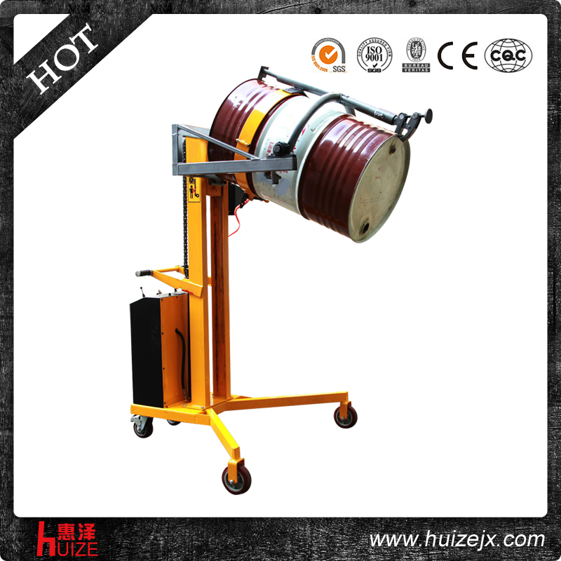 半電動油桶車（直角腿，夾鐵桶翻轉）